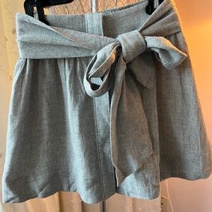 Club Monaco Grey Skirt with Sash Bow